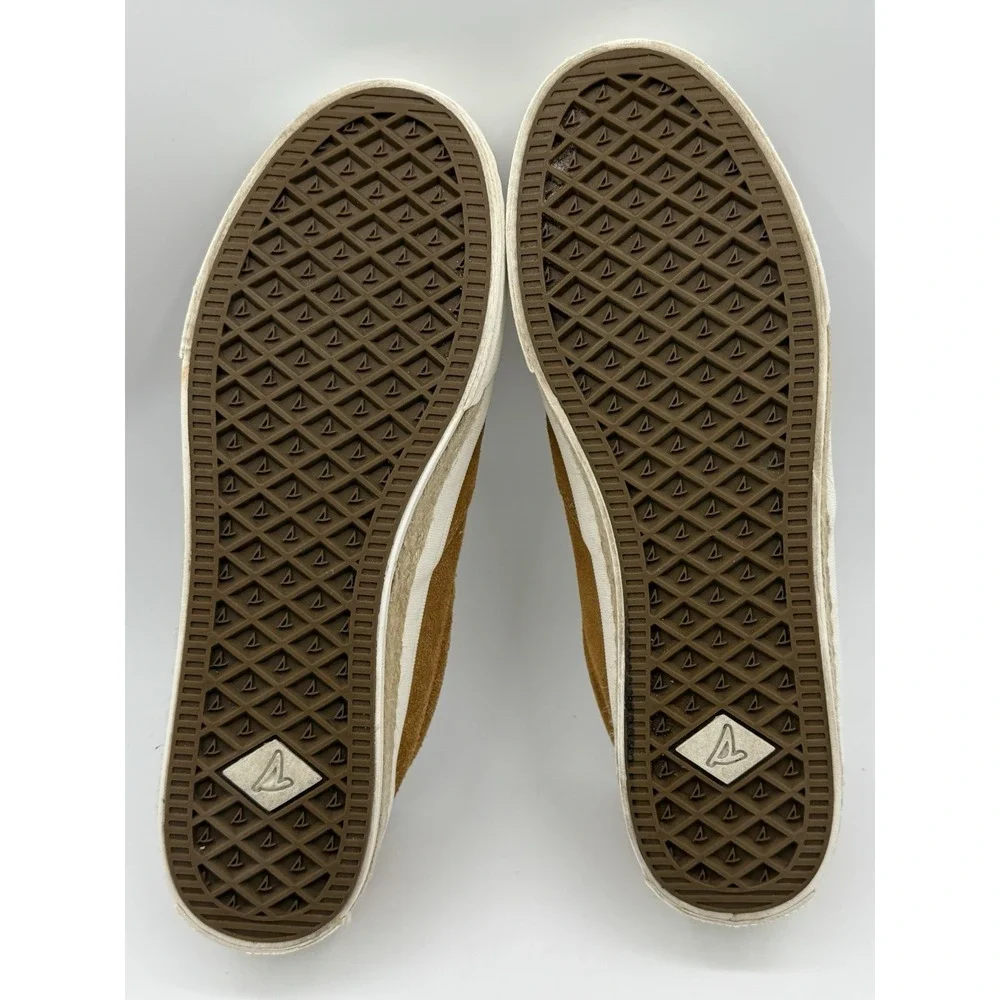 Sperry Top Sider Women's‎ Sz 12 Tan Suede Slide On Espadrille